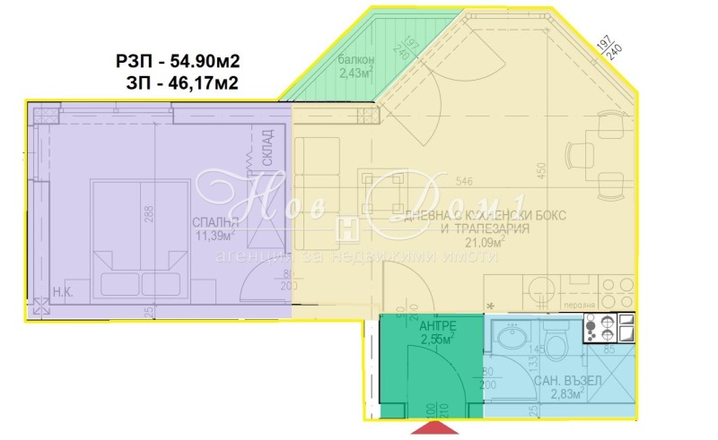 Продава 2-СТАЕН, гр. София, Обеля, снимка 3 - Апартаменти - 53454431