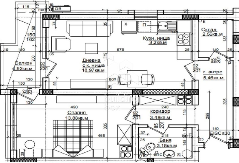 Продава 2-СТАЕН, гр. Хисаря, област Пловдив, снимка 2 - Апартаменти - 53349627