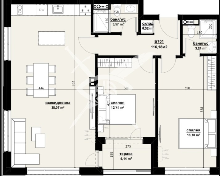 Продава 3-СТАЕН, гр. Бургас, Изгрев, снимка 1 - Aпартаменти - 48112132