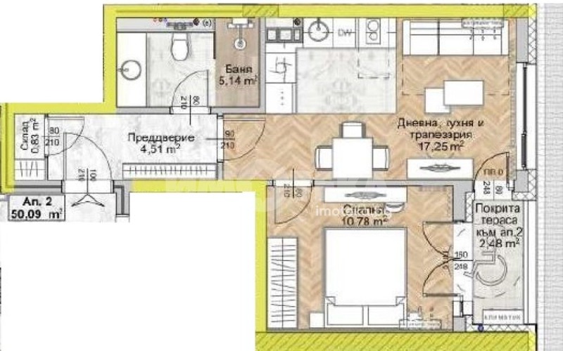 Продава 2-СТАЕН в град София, Люлин 8 - 59 кв.м / 120 212 € » 235 114.24 лв., ИМОТЕКА