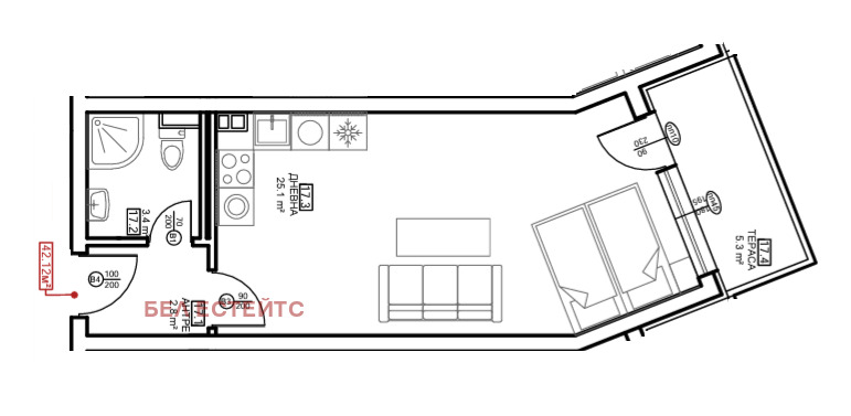 For Sale  Studio Sofia , Malinova dolina , 48 sq.m | 57907265 - image [4]