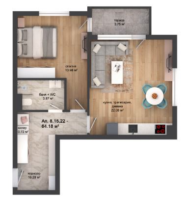 Продается  1 спальня Пловдив , Кършияка , 73 кв.м | 92186667