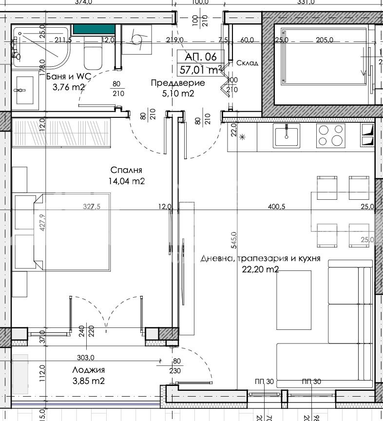 Продава 2-СТАЕН, гр. Пловдив, Беломорски, снимка 3 - Апартаменти - 56169785