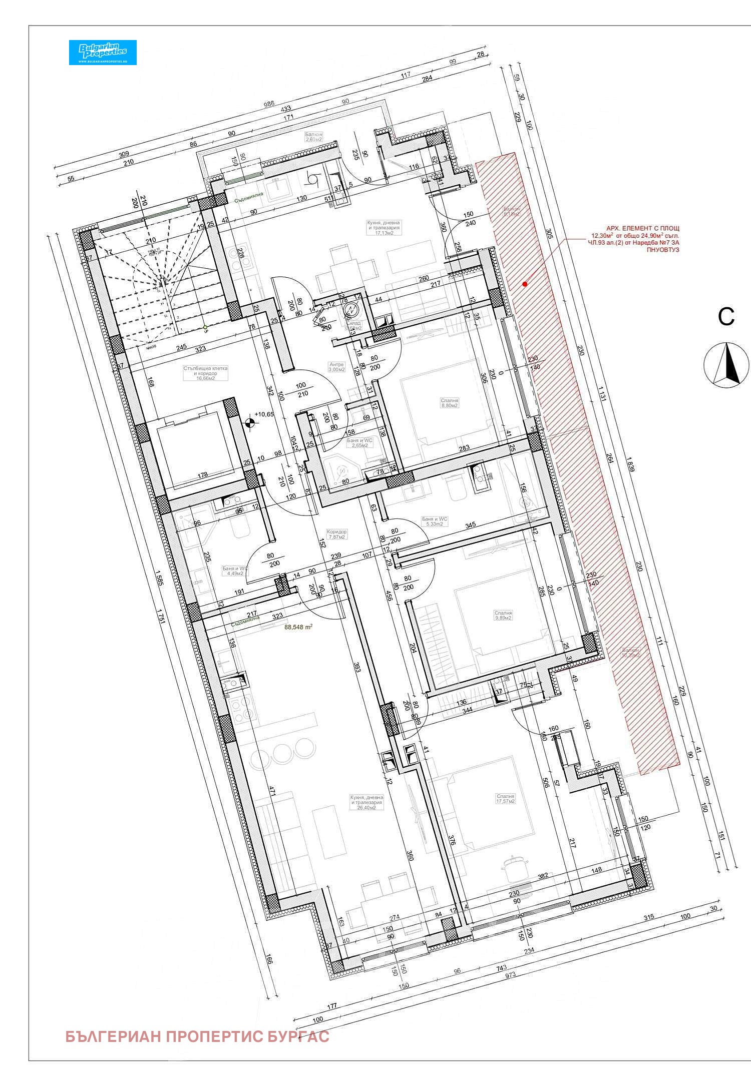 Продава 3-СТАЕН, гр. Бургас, Възраждане, снимка 2 - Апартаменти - 53023159