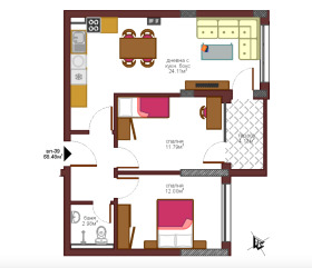 2 bedroom Bila, Stara Zagora 1