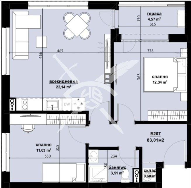 Продава 3-СТАЕН, гр. Бургас, Изгрев, снимка 2 - Aпартаменти - 48317255