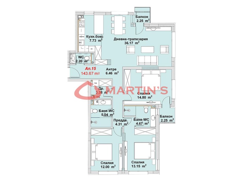 Продава 4-СТАЕН, гр. София, м-т Гърдова глава, снимка 3 - Апартаменти - 53444558