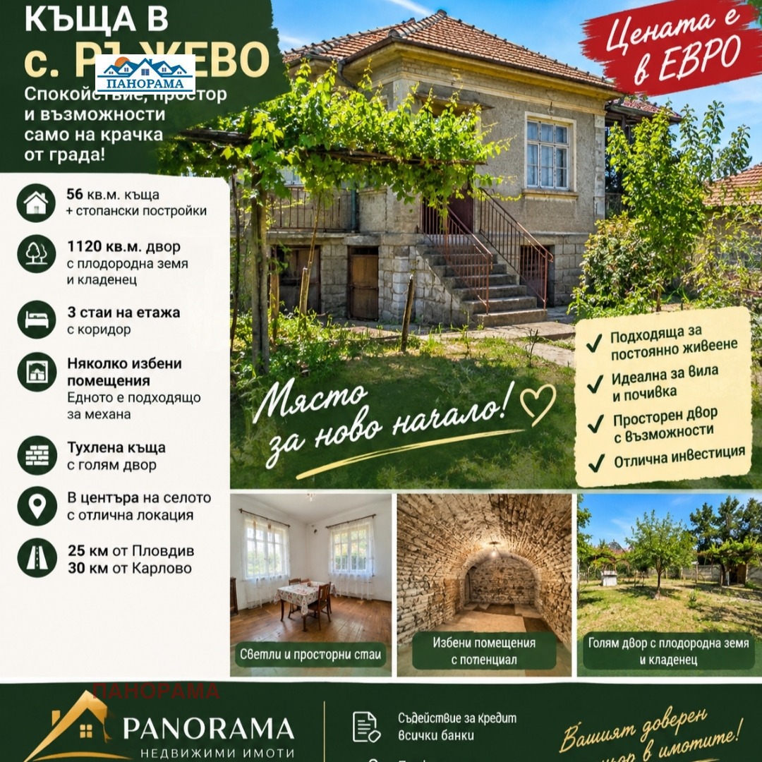 Продава КЪЩА, с. Ръжево, област Пловдив, снимка 6 - Къщи - 56106467