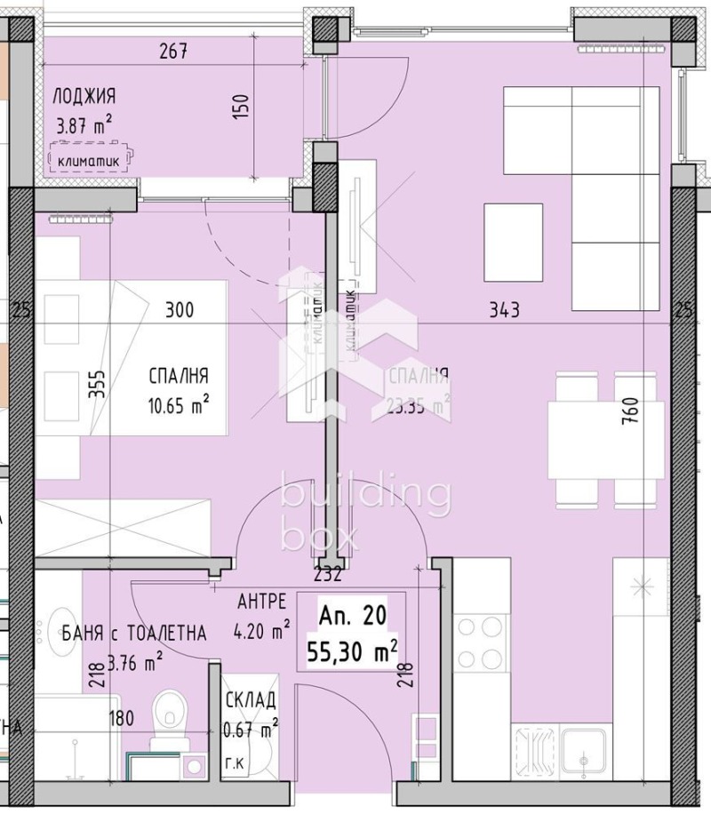 Продаја  1 спаваћа соба Софија , Малинова долина , 65 м2 | 16280154 - слика [3]