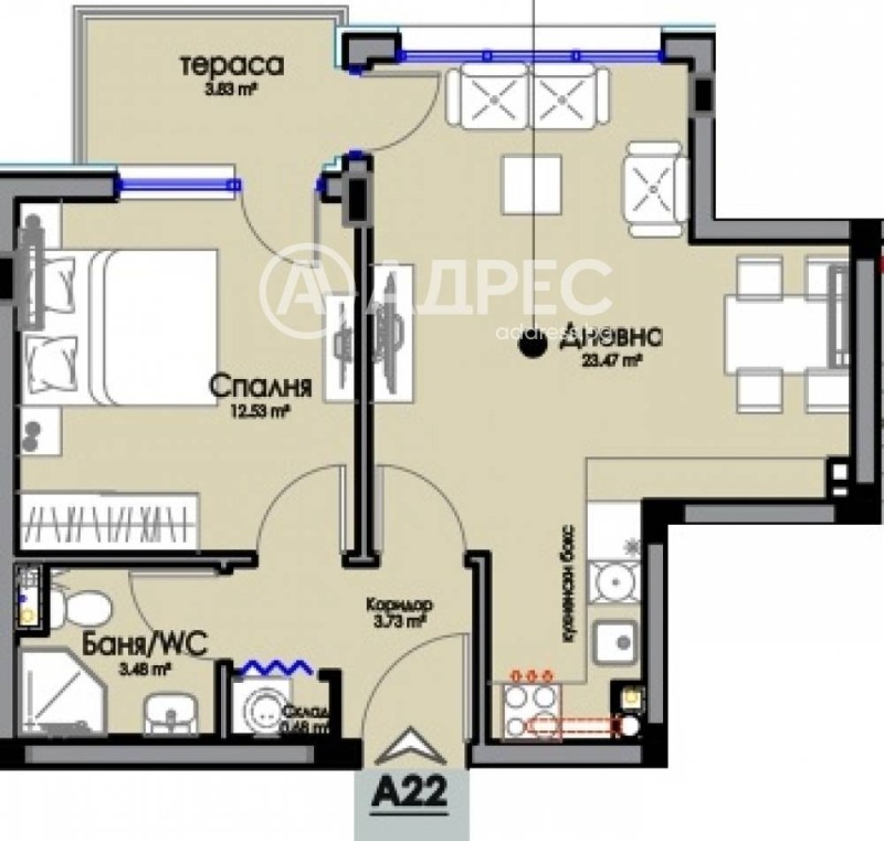Продава 2-СТАЕН, гр. Бургас, област Бургас, снимка 3 - Апартаменти - 51644899