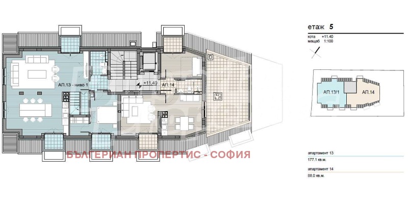 Продается  2 спальни София , Овча купел , 108 кв.м | 93374179 - изображение [15]