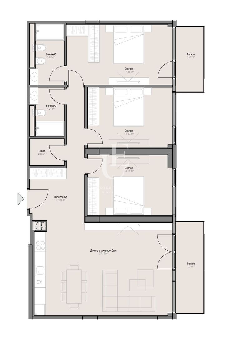 Продава 4-СТАЕН, гр. София, Оборище, снимка 7 - Апартаменти - 55524422