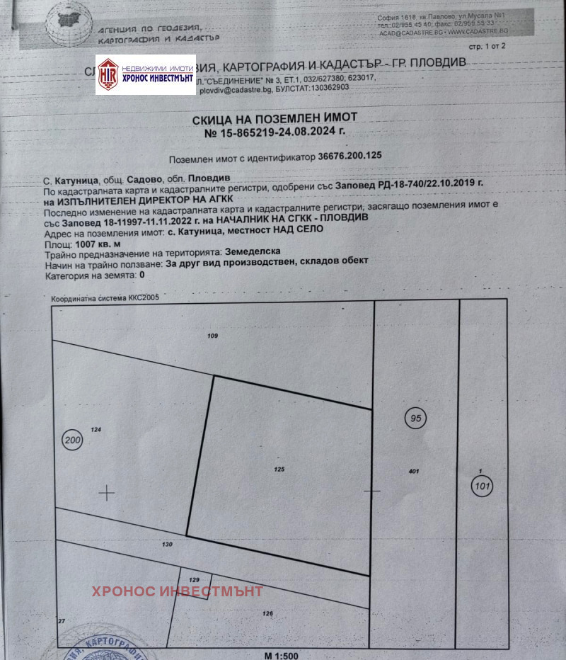 Продава ПАРЦЕЛ, с. Катуница, област Пловдив, снимка 2 - Парцели - 48226551