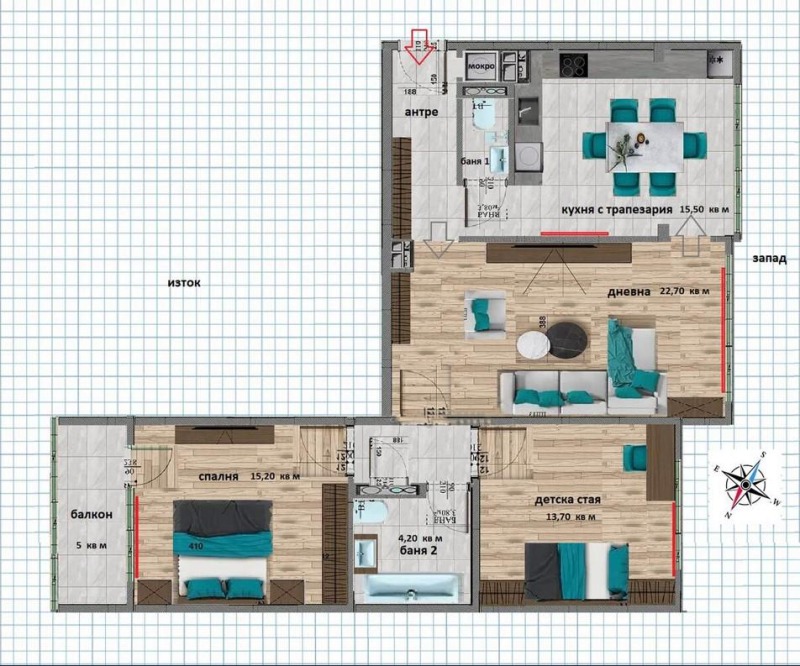 Na prodej  2 ložnice Sofia , Suchata reka , 100 m2 | 57994937