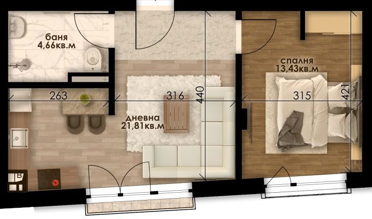 Продава 2-СТАЕН, гр. Пловдив, Остромила, снимка 2 - Апартаменти - 52409806