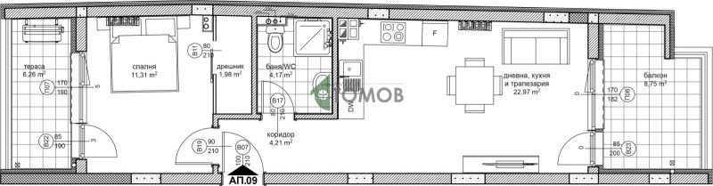 Продава 2-СТАЕН, гр. Шумен, Център, снимка 3 - Апартаменти - 53008640