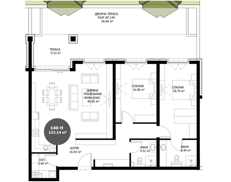 Продава 3-СТАЕН, гр. София, Витоша, снимка 13 - Апартаменти - 53108293