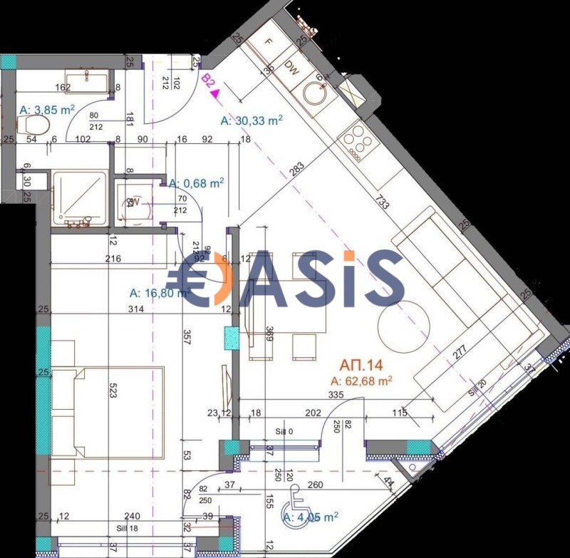 Продаја  1 спаваћа соба Бургас , Центар , 74 м2 | 71021589 - слика [4]