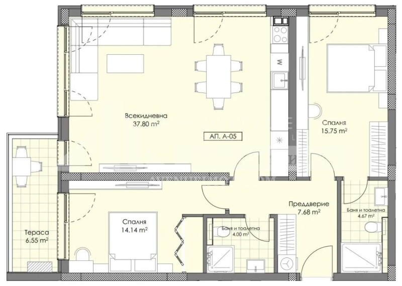 Продаја  2 спаваће собе Пловдив , Остромила , 123 м2 | 94224070 - слика [2]