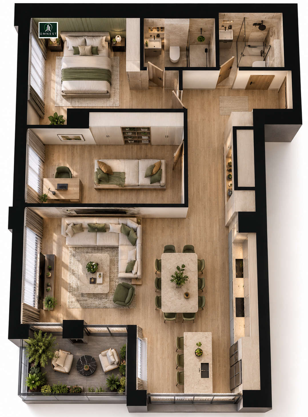 Продава 3-СТАЕН, гр. София, Дружба 2, снимка 2 - Апартаменти - 55048713