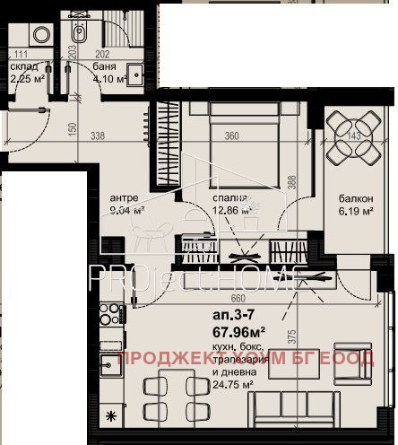 Na prodej  1 ložnice Burgas , Lazur , 80 m2 | 75905278