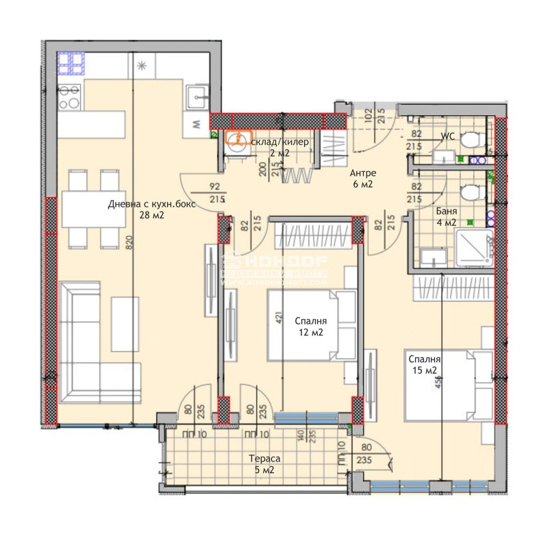 Zu verkaufen  2 Schlafzimmer Plowdiw , Trakija , 102 qm | 29009661 - Bild [2]