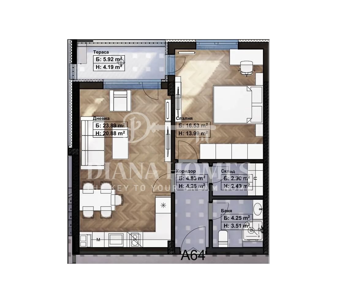 Продава 2-СТАЕН, гр. София, Връбница 1, снимка 13 - Апартаменти - 53604787