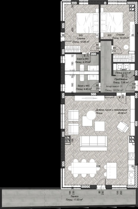 2 makuuhuonetta Zona B-18, Sofia