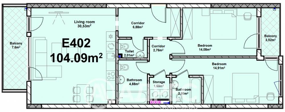 Продава 2-СТАЕН, гр. София, Полигона, снимка 2 - Апартаменти - 53365806