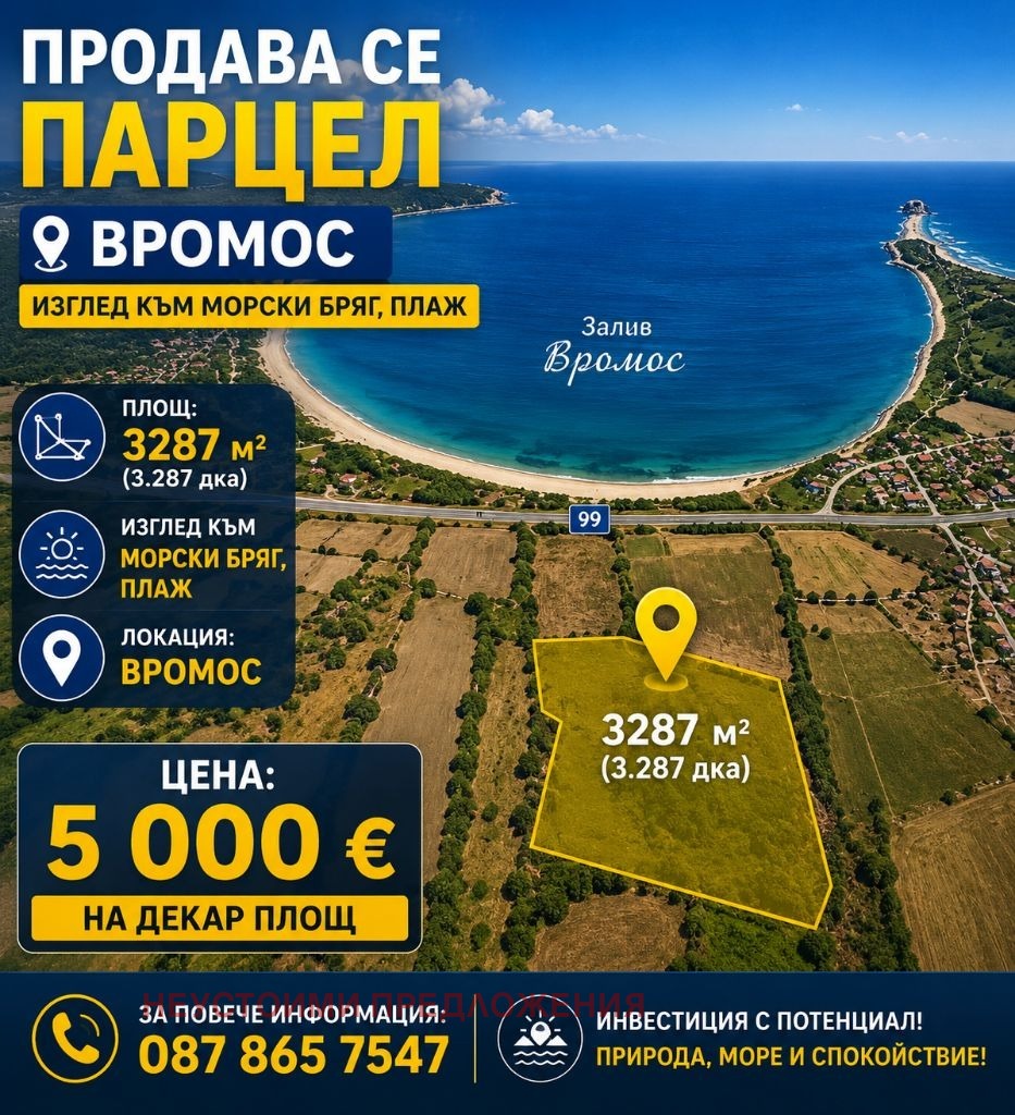 Продава ПАРЦЕЛ, гр. Черноморец, област Бургас