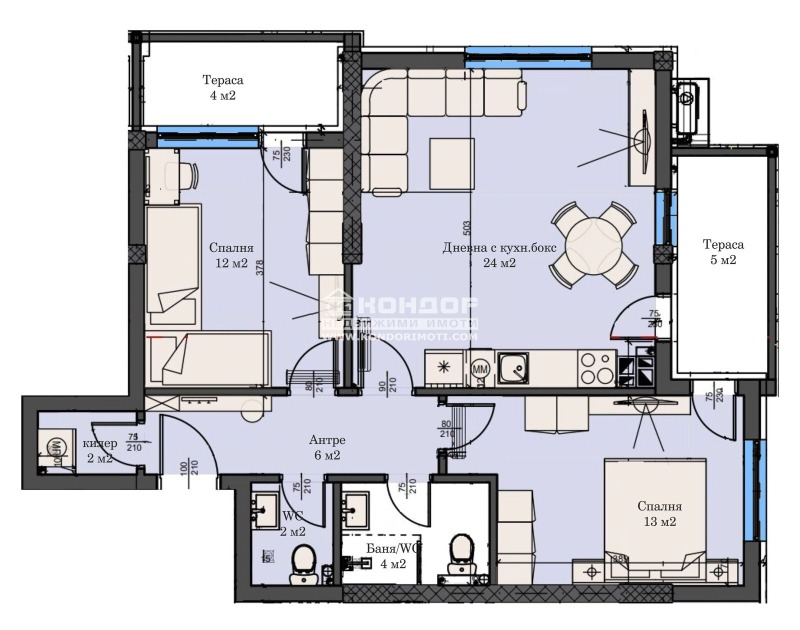 Till salu  2 sovrum Plovdiv , Karsjijaka , 97 kvm | 77696755 - bild [4]