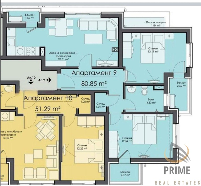 Продава 3-СТАЕН, град Бургас, Славейков • 180000 € / 352049.40 лв. • 87632018 1