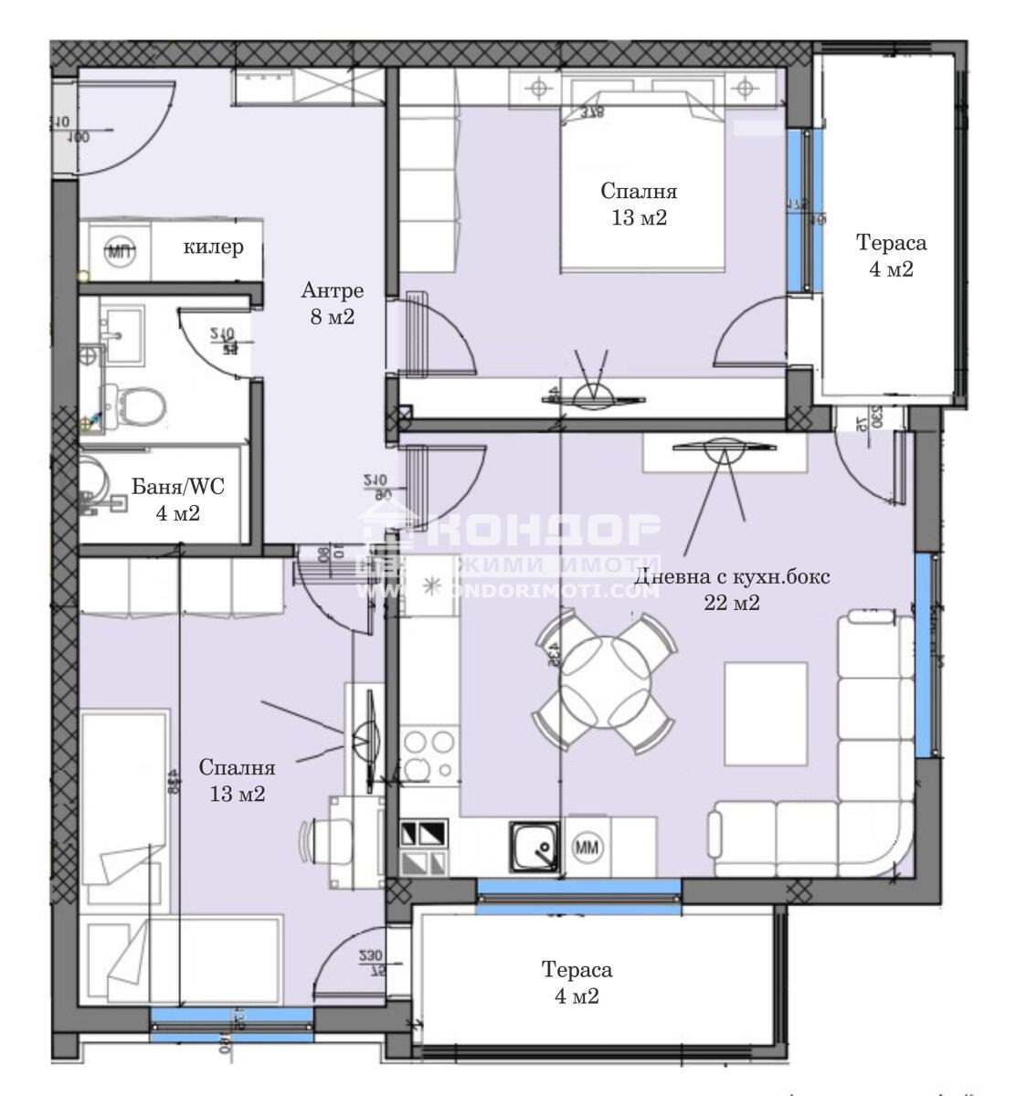 Продава 3-СТАЕН, гр. Пловдив, Кършияка, снимка 2 - Апартаменти - 49955649
