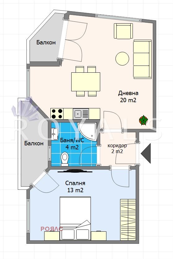 De vânzare  1 dormitor Varna , Grand Mol , 64 mp | 87622334 - imagine [2]