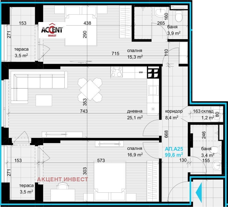 Продава 3-СТАЕН, гр. Варна, Аспарухово, снимка 15 - Апартаменти - 53116686