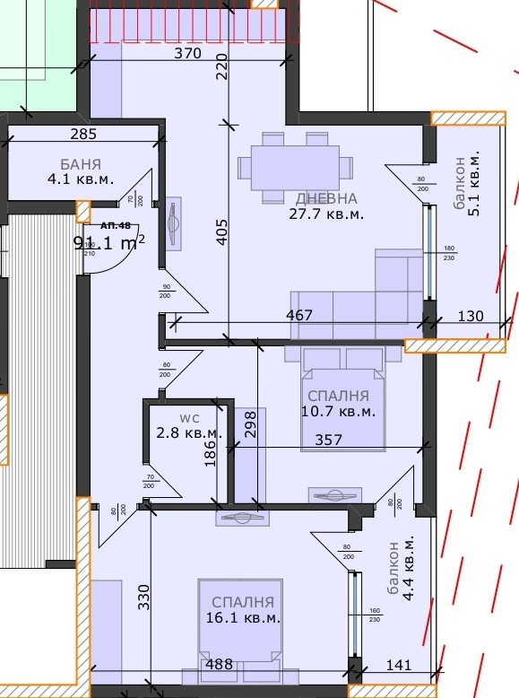 Продава 3-СТАЕН, гр. Варна, м-т Пчелина, снимка 1 - Aпартаменти - 49328291