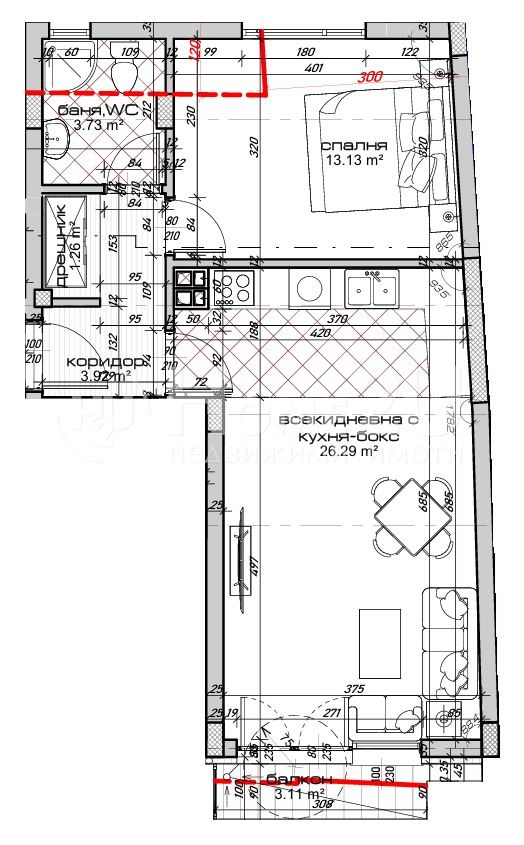 Till salu  1 sovrum Varna , Kolhozen pazar , 77 kvm | 39745276 - bild [4]