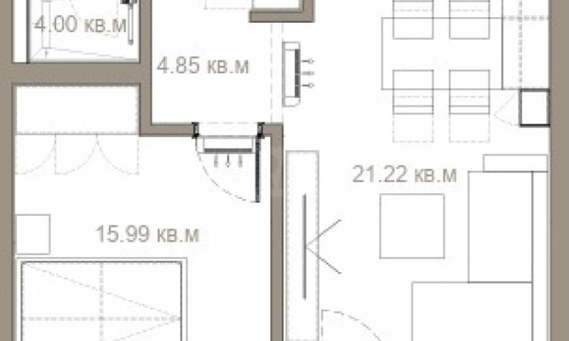 Продава 2-СТАЕН, гр. София, Горубляне, снимка 3 - Апартаменти - 53107252