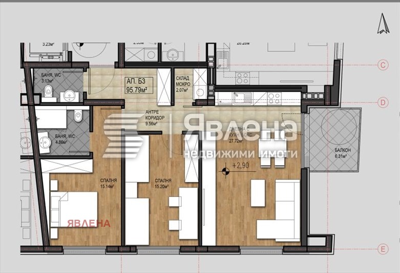 Продава 3-СТАЕН, гр. София, Кръстова вада, снимка 11 - Апартаменти - 53001596