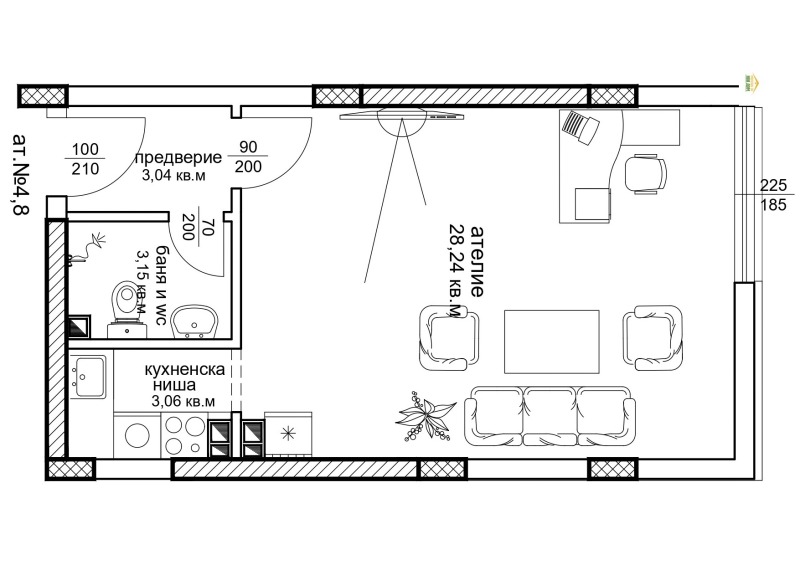 Продава АТЕЛИЕ, ТАВАН, гр. Пловдив, Съдийски