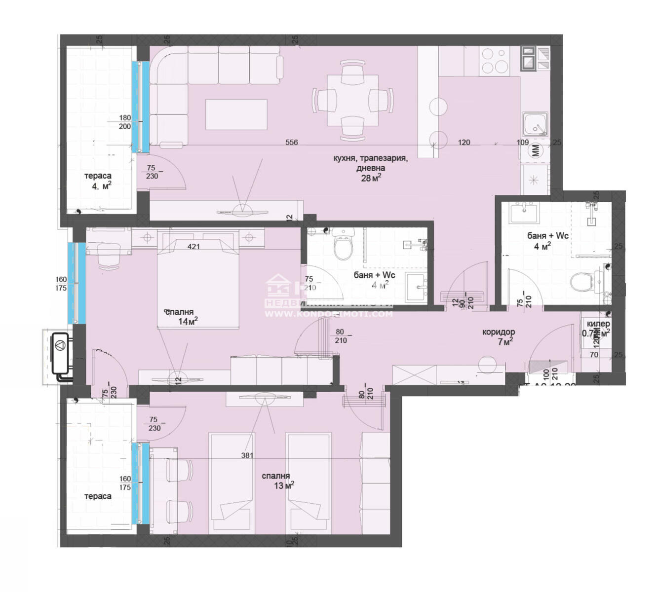 Продава 3-СТАЕН, гр. Пловдив, Кършияка, снимка 4 - Апартаменти - 56356026