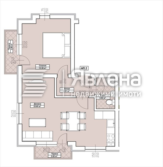 Продава 2-СТАЕН, гр. Благоевград, Еленово 2, снимка 2 - Апартаменти - 52880842