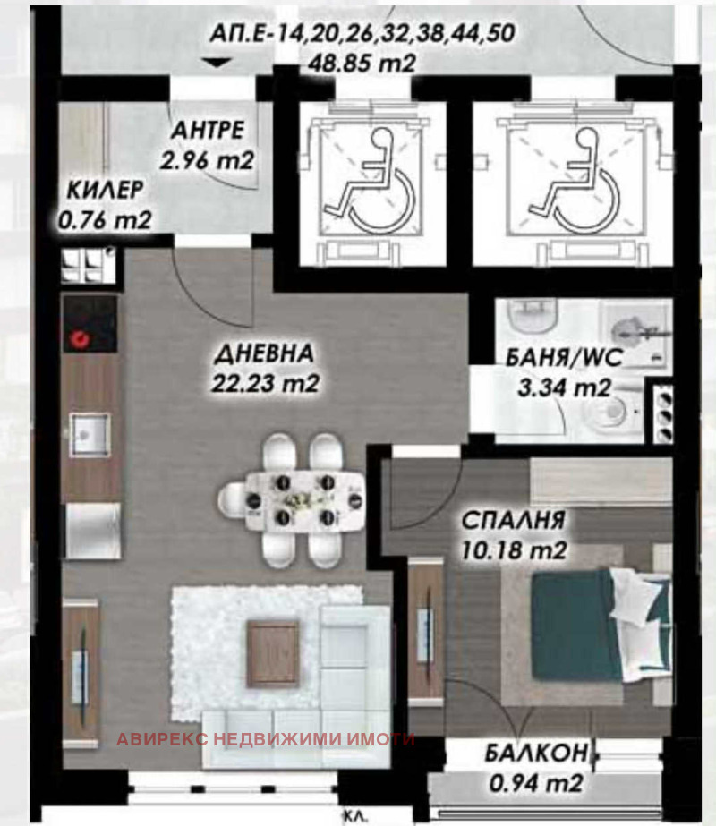 Продава 2-СТАЕН, гр. Пловдив, Гагарин, снимка 2 - Апартаменти - 52601373