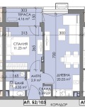 Продава  2-стаен град Бургас , Меден рудник - зона В , 58 кв.м | 35883374