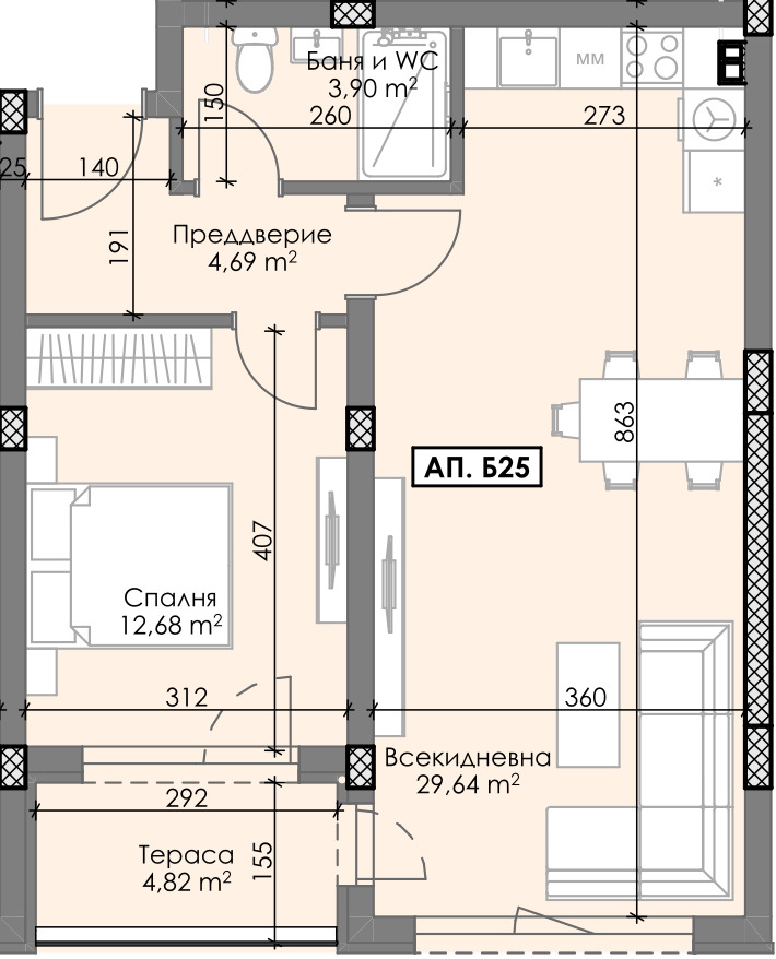 Продава 2-СТАЕН, гр. Пловдив, Остромила, снимка 7 - Апартаменти - 53315290