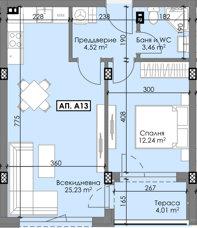 Продава 2-СТАЕН, гр. Пловдив, Остромила, снимка 3 - Апартаменти - 53315290