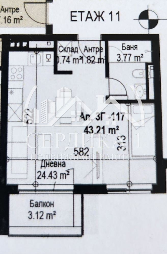 Продава 1-СТАЕН, гр. София, Банишора, снимка 5 - Апартаменти - 55433394
