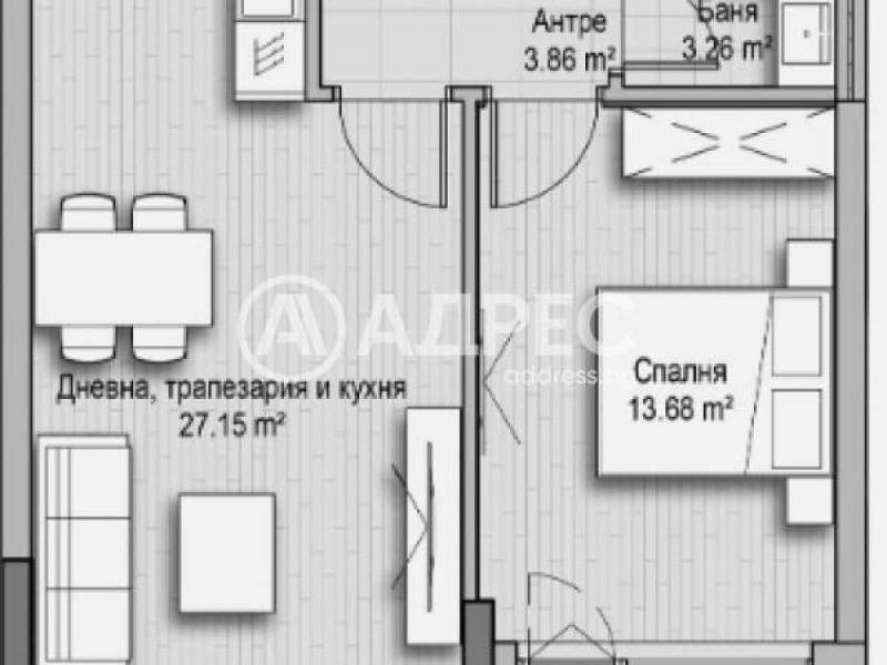 De vânzare  1 dormitor Sofia , Hladilnica , 76 mp | 33342347