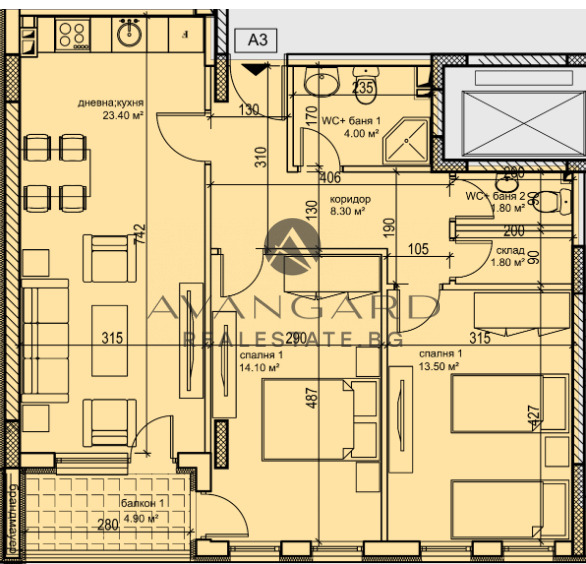 Продава 3-СТАЕН, гр. Пловдив, Кършияка, снимка 2 - Апартаменти - 53022086