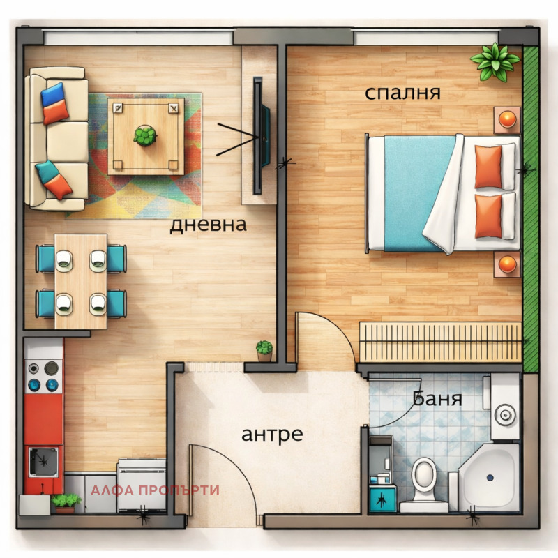 Продава 2-СТАЕН в град София, Левски Г - 65 кв.м / 114 000 € » 222 964.62 лв., АЛФА ПРОПЪРТИ
